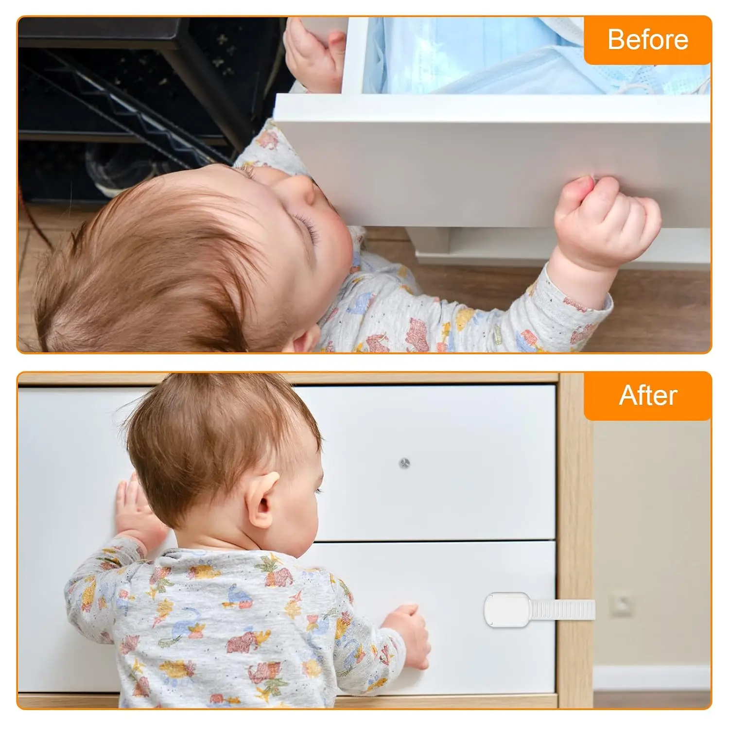 Anti baby adhesive tape lock，drawer anti child cabinet lock，microwave oven，oven，refrigerator，toilet lid，no drilling required