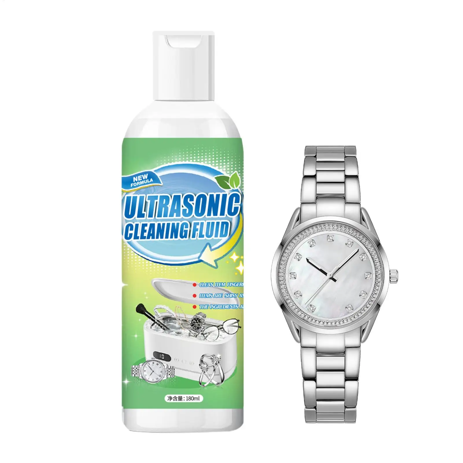 180ml Ultrasonic Jewelry Cleaner Solution Cleaning Liquid Gold Silver Cleaner Concentrate for Ultrasonic Cleaner Machines