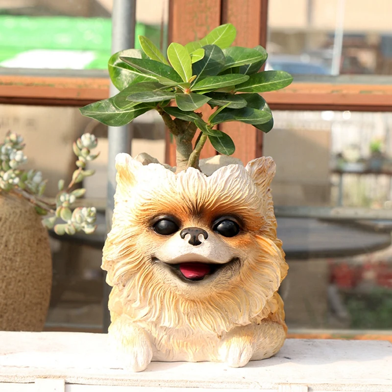 

Cute Dog Flower Pot Head Flower Seeds Planter Succulent Pots And Planters Garden Decoration Outdoor Flowerpot