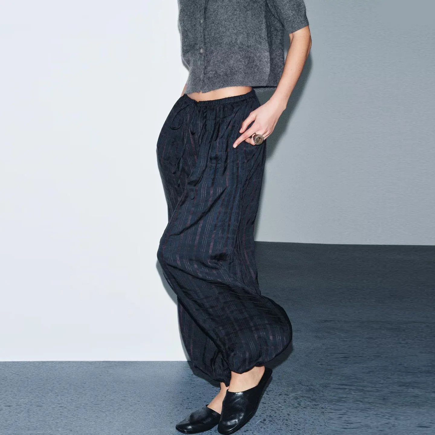 Z Damen Faion Casual Plaid Lange Hose Herbst Winter Lose Passform Atmungsaktive Bequeme l Taille Hose