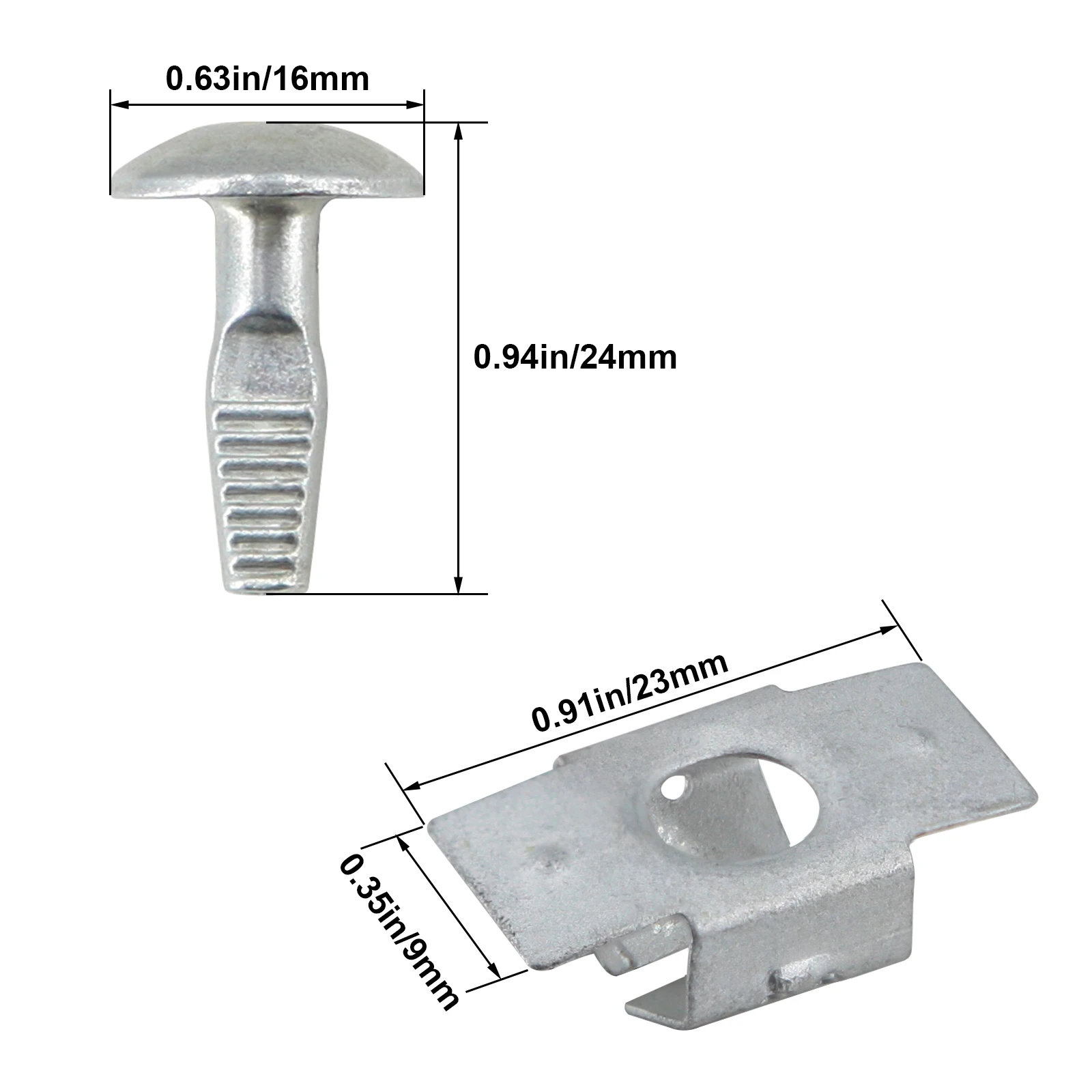 Under Engine Undertray Splashguard Cover Clips  for Citroen C2 C3 C 4 C5 C6 for Peugeot 206 207 406 407 807 OEM 703016 703018