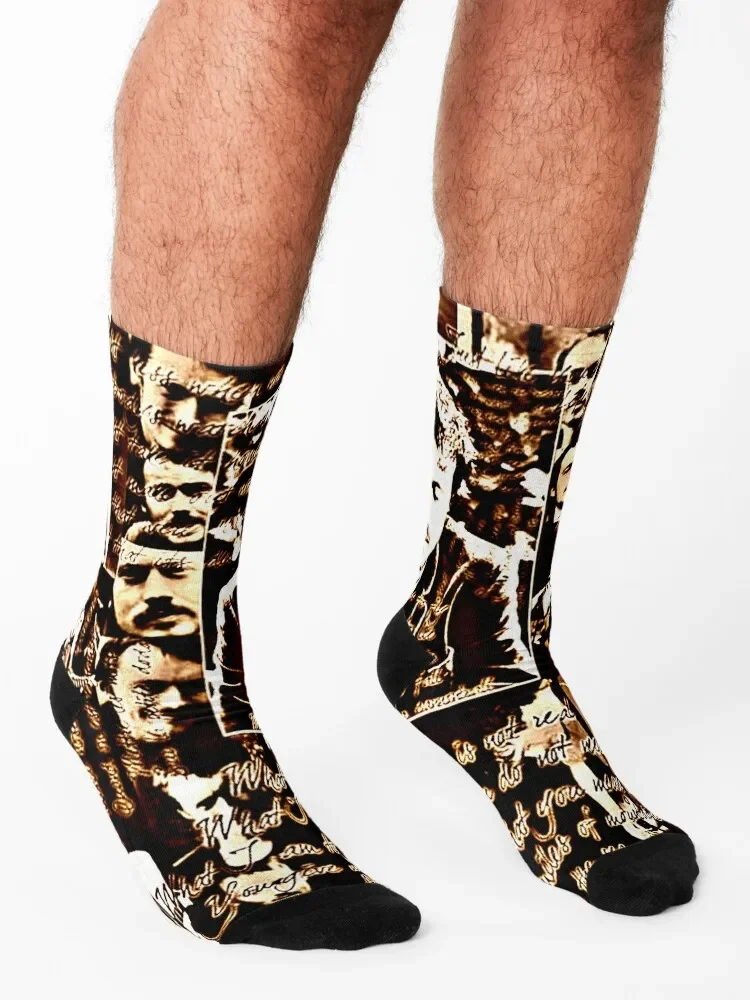 A Rice Volcano Socks winter gifts Crossfit with print Christmas Socks For Girls Men's