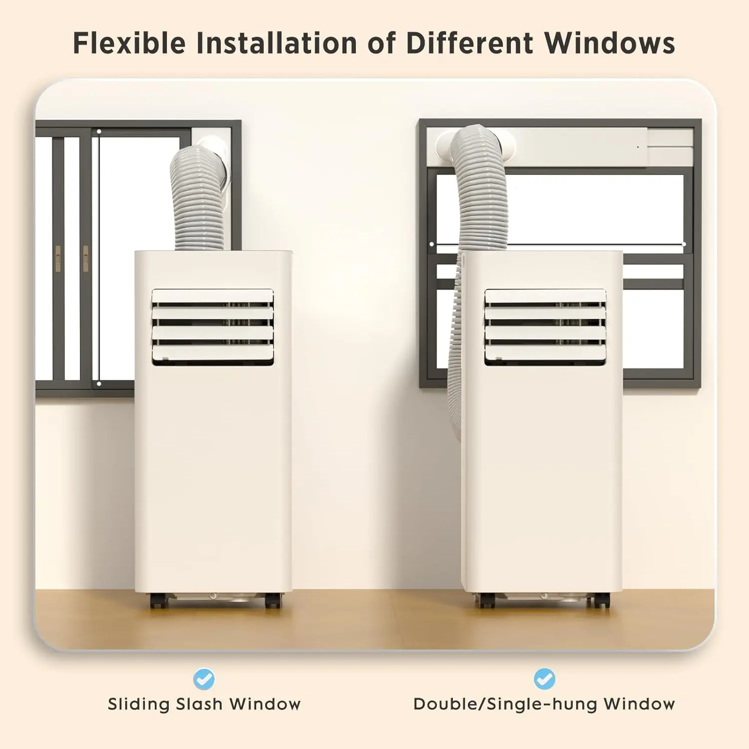 8,000 BTU AC portabel hingga 350 Sq.Ft, 4 mode AC portabel dengan Remote kontrol/tampilan LED besar/24 jam