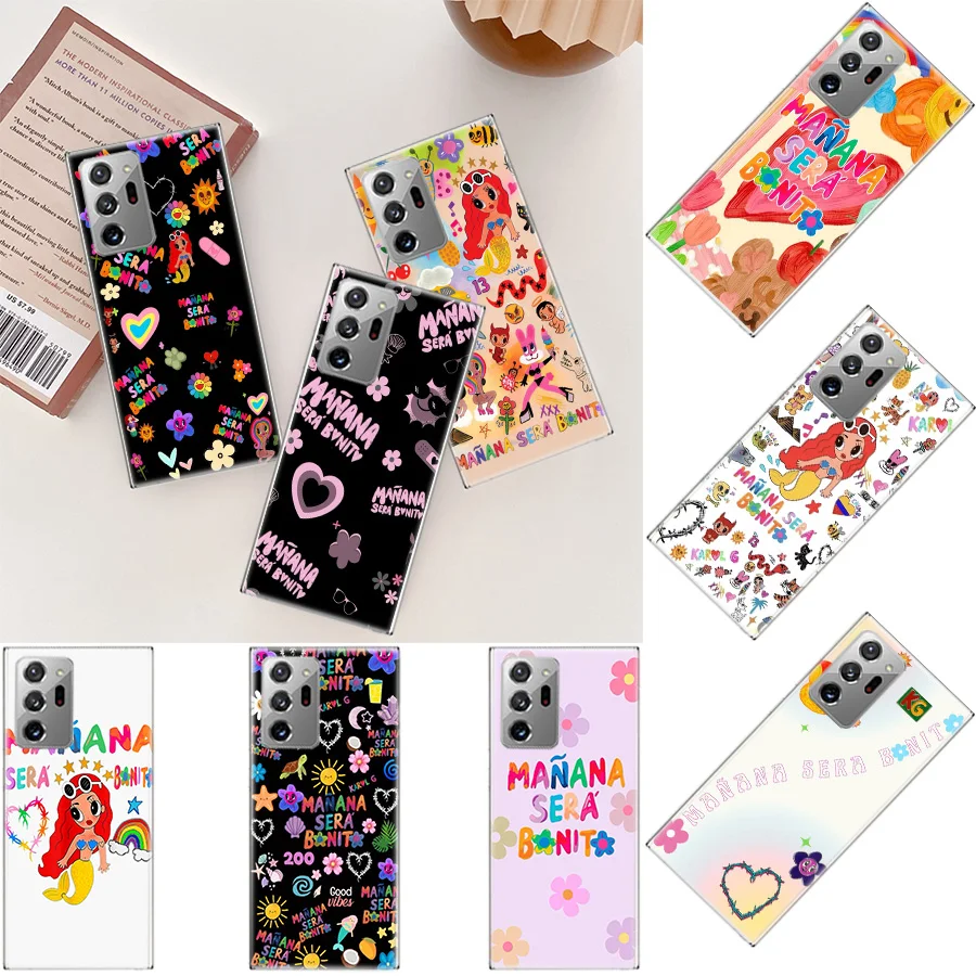 Karol G M-Manana Sera B-Bonito Phone Case For Galaxy A15 A25 A35 A55 M52 M51 M32 M31 M30S M12 M11 A05S Note 20 Ultra 10 Plus