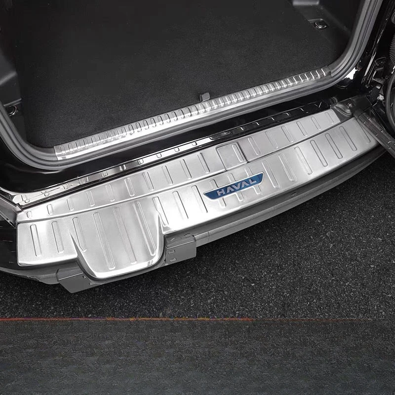 

For НОВЫЙ NEW Haval H9 2025 Stainless Steel Car Styling Rear Bumper Protector Sill Trunk Guard Tread Plate Accessories 4 Pieces