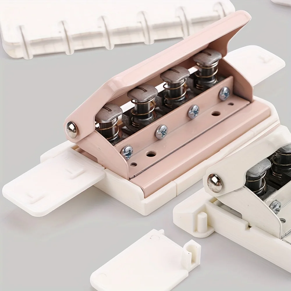 مثقاب بأربعة فتحات على شكل فطر، مثقاب ورق، مناسب لصنع الإشارات المرجعية وسجلات القصاصات ذات الأوراق السائبة.