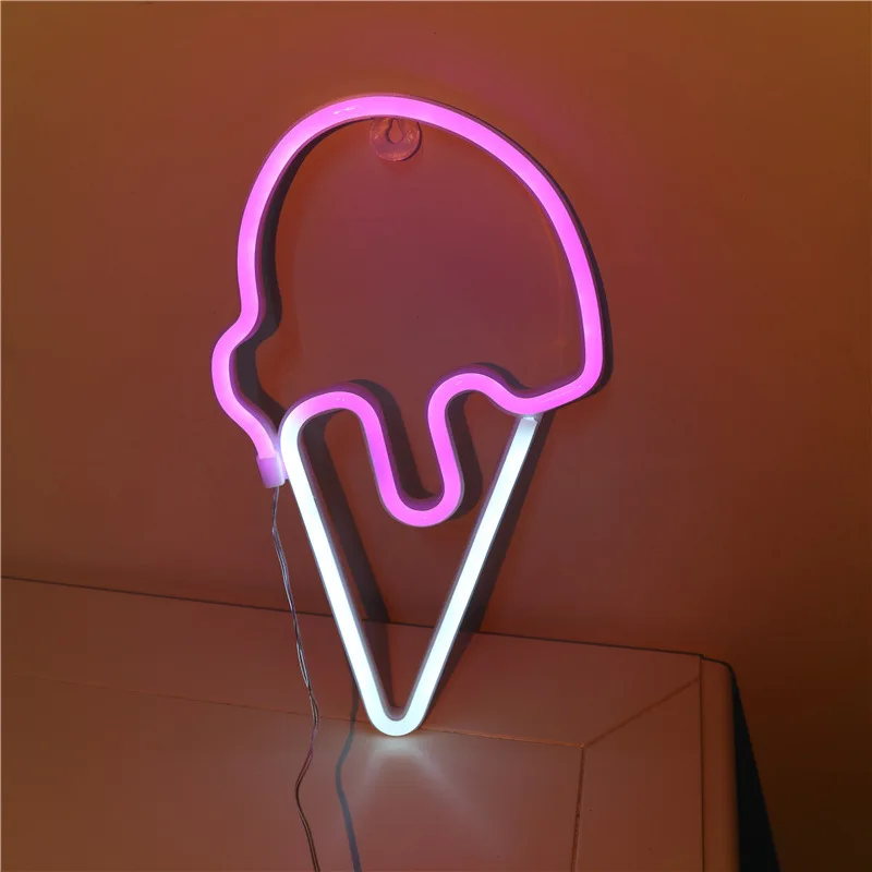 Minimum LED ice cream neon light room decoration light ice cream neon light