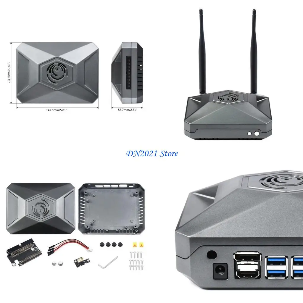 

F3KE для разработчиков Излучающий корпус из алюминиевого сплава Металлический корпус Адаптер GPIO