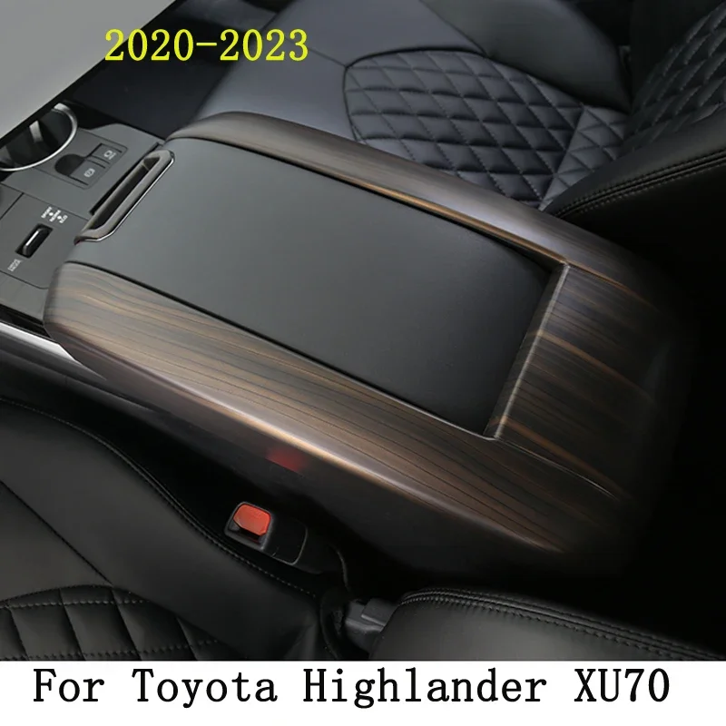 Car Accessories For Toyota Highlander XU70 Kluger 2020 2021 2022 2023 Armrests Storage Box Cover Trim Case Pad Mats Stickers