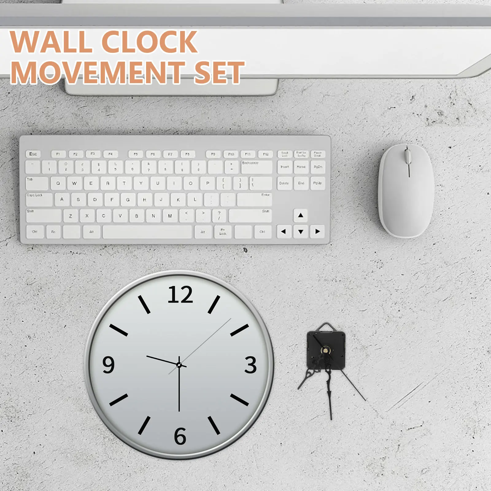 

Mute Wall Clock Movement Kit 13mm Shaft Length Silent Simple Style Replacement Clock Movement Set Home Office School DIY