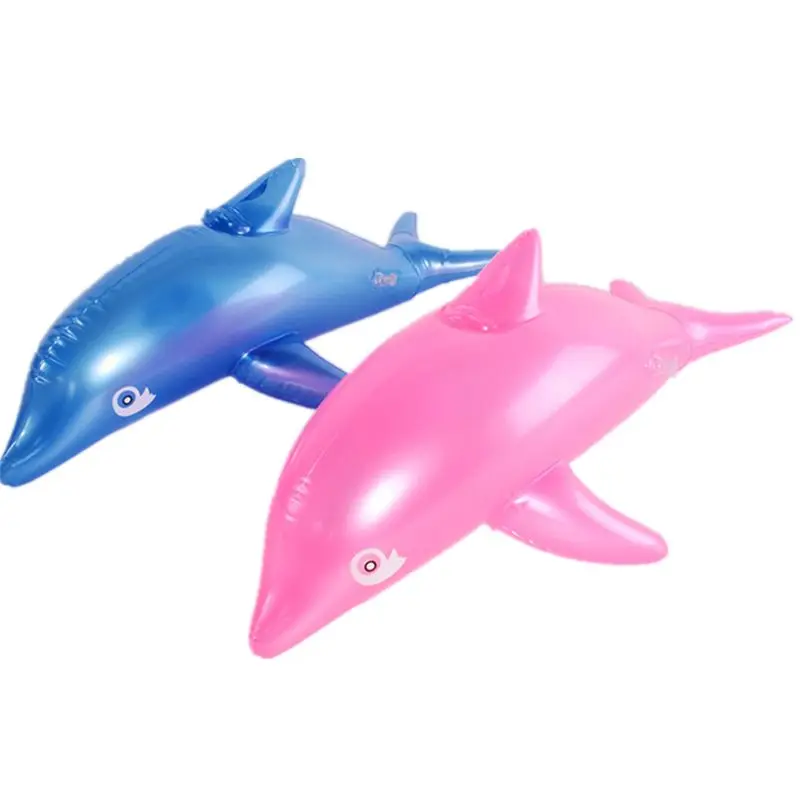 Y1UB Inflatable Dolphin สระว่ายน้ำความปลอดภัยลอยน้ำของเล่นสำหรับของเล่นเด็กสีชมพู