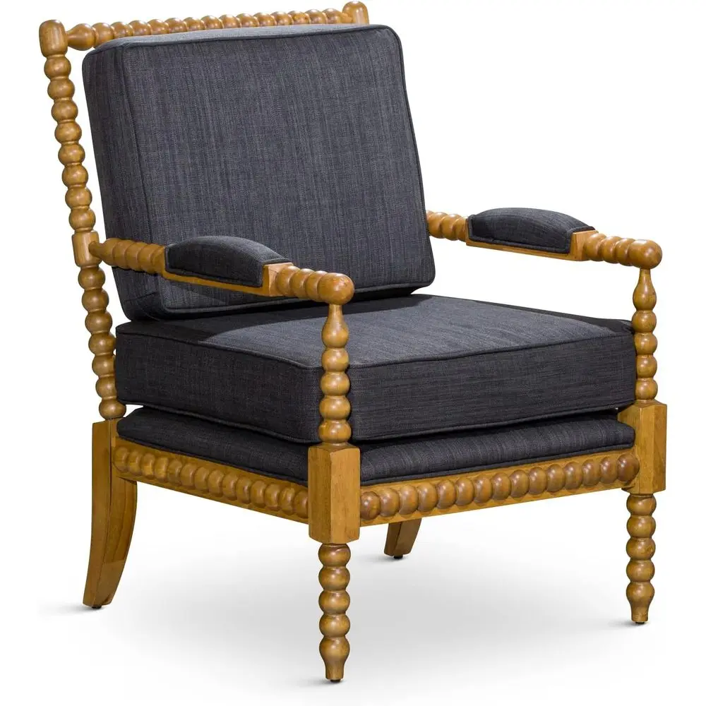 

Indoor Weathered Oak Spindle Chair in Charcoal Finish