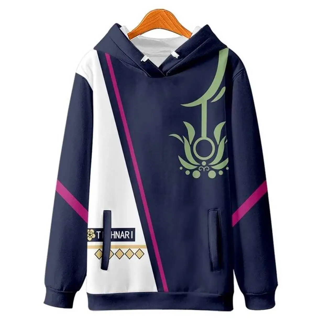 Sudadera con Capucha de Cosplay de Tighnari de Genshin Impact para Mujer y Hombre, Estilo Harajuku, Streetwear, Hip Hop, Chaqueta con Capucha, Abrigo Acg