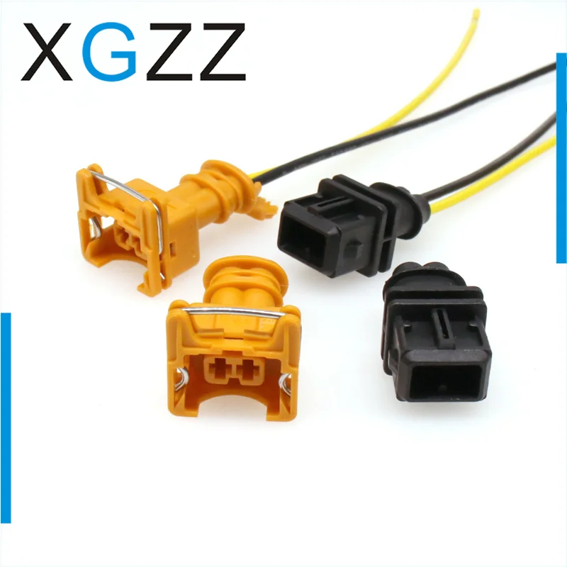 282189-1 compatible Passat Golf Audi fuel injector plug harness 2-hole plug