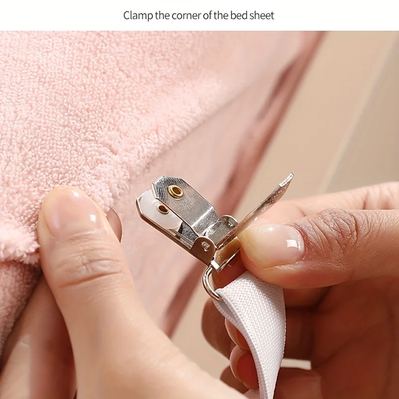 1/4 Stück 7,87x4,72 Zoll Verstellbarer Rutschfester Bettlaken-Clip, Unsichtbarer Verschluss mit Sicherem Griff, Spurenloses Design, Langlebiges PP-Material – Detail 10