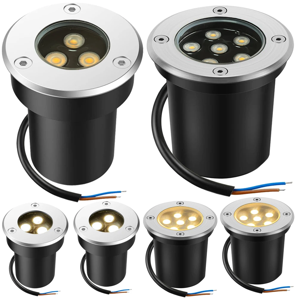 

Светодиодный наземный светильник 6 Вт 10 Вт, погребенный свет, теплый белый, IP67, водонепроницаемый уличный ландшафтный прожектор для дорожки, садовой палубы, ступенчатого дерева