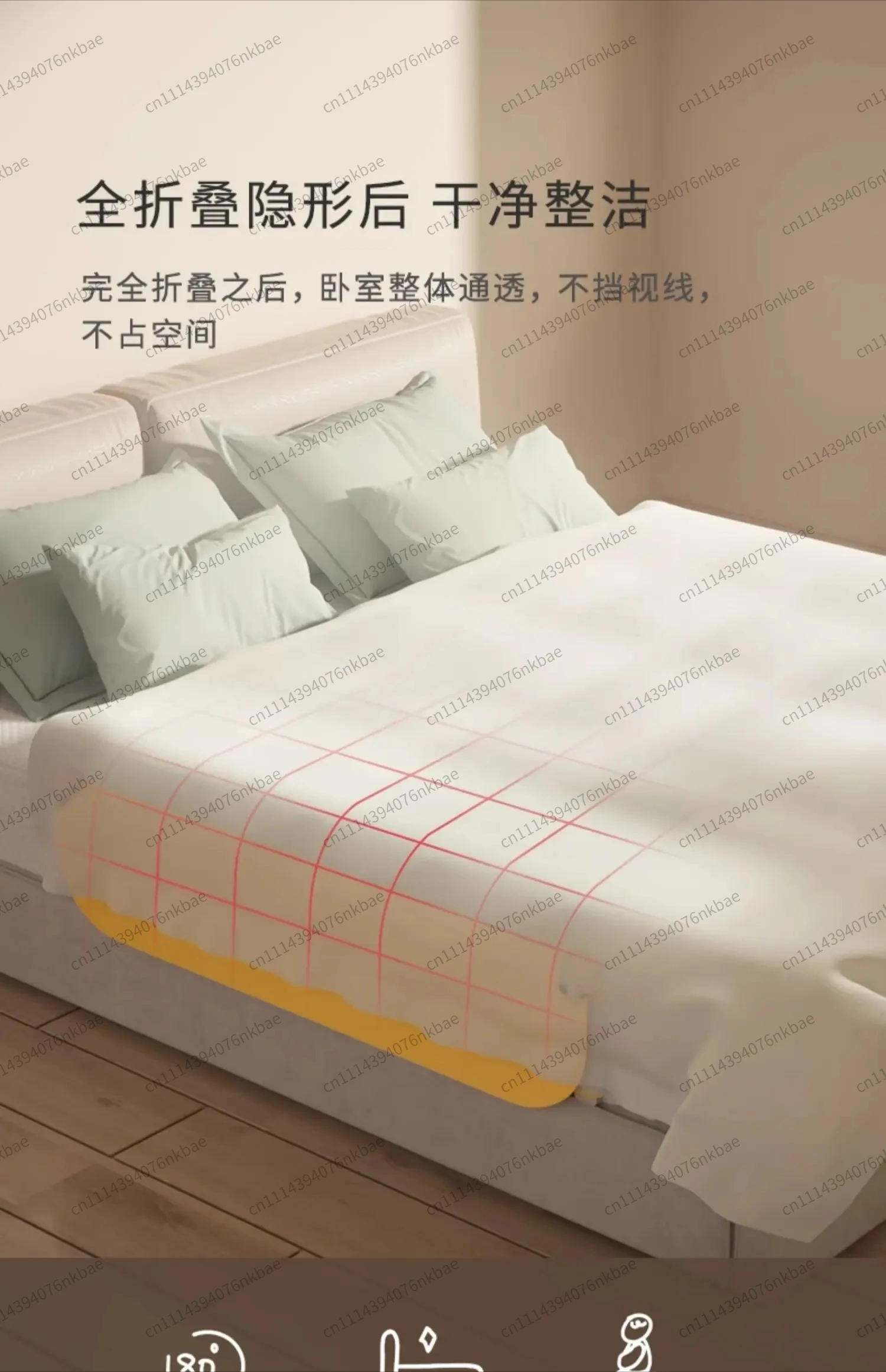 Portable Foldable  Bed Rail Anti-Gap Safety Guardrail For Travel Twin Full Beds