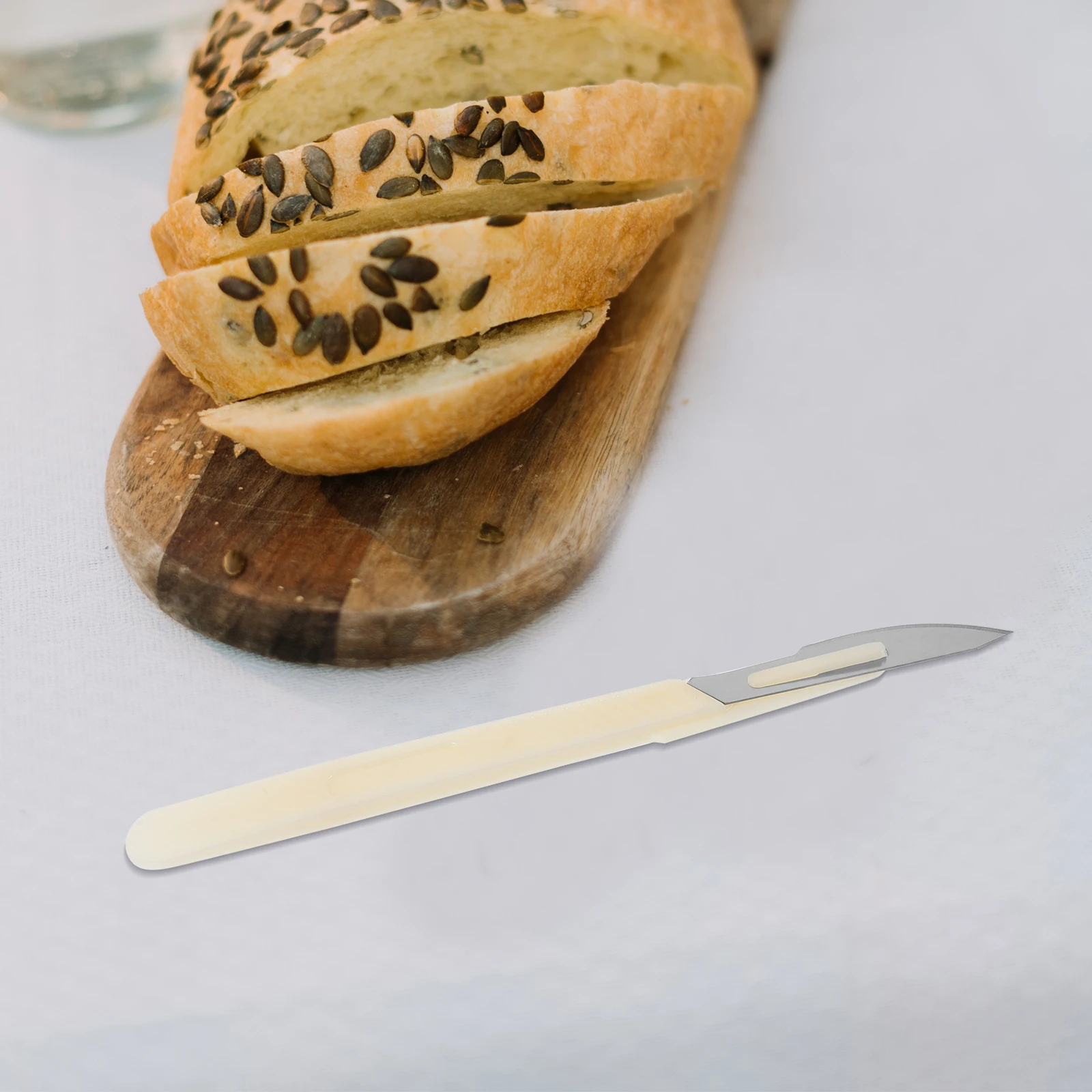 

4Pcs Bread Cutter Serrated Carbon Steel Practical Baking Tool Curved Design for Bread Cake Bagels Pastries Toast