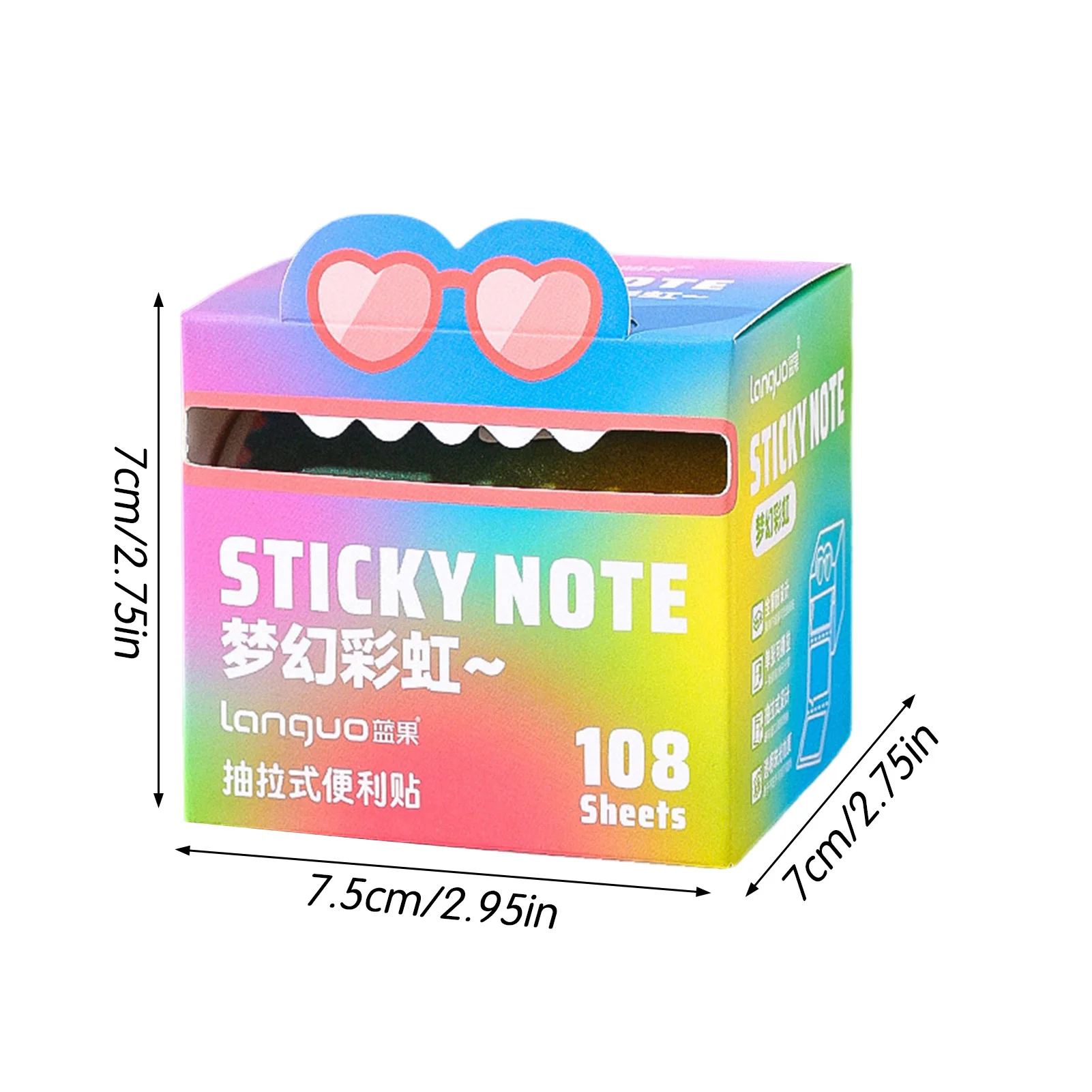 Cute Monster Sticky Pads Vibrant Gradient Design Easy Post Memo Pads for School Office Home Dormitory image 5