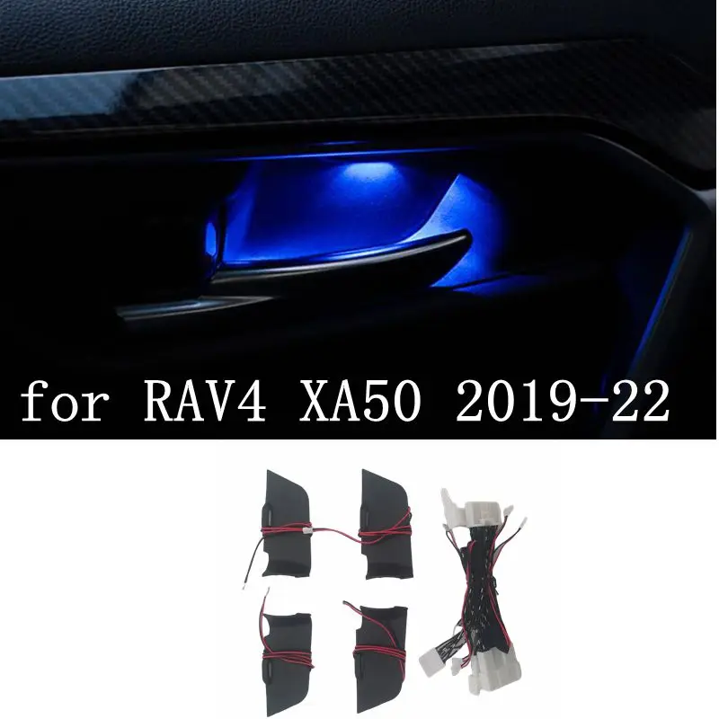 Car LED Door Bowl Armrest Atmosphere Light Interior Lights Decoration Handle Frame Light for Toyota RAV4 2019 2020 2021 2022