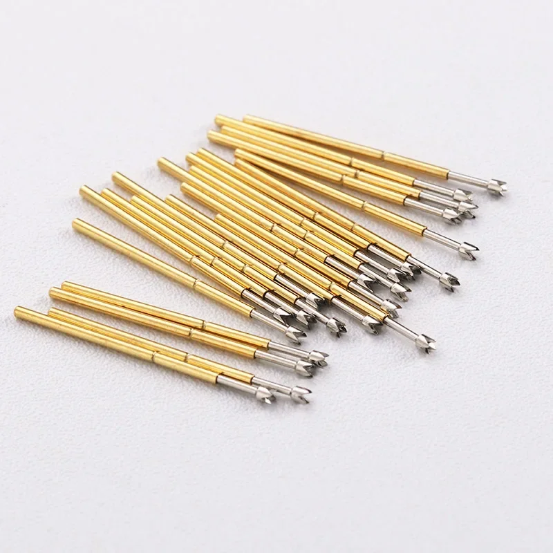 100PCS/bag P50-Q2 Four Claw Plum Blossom Head Spring Test Probe Outer Diameter 0.68mm Length 16.55mm PCB Pogo Pin