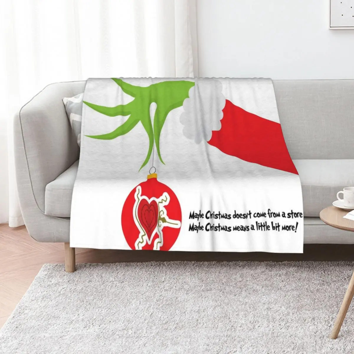 Maybe Christmas Means A Little More Throw Blanket Flannels Bed linens Nap Stuffeds Blankets For Bed funny gift Blankets