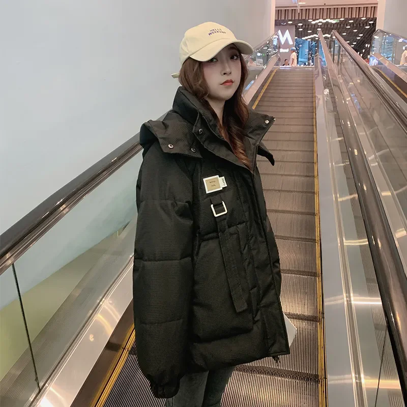 ขนมปังเสื้อผ้าสั้นลงเสื้อแจ็คเก็ตผ้าฝ้ายผู้หญิง Outwear ฤดูหนาวใหม่ฤดูใบไม้ร่วงฤดูหนาวหนา WARM Parka หลวมผ้าฝ้าย Coat