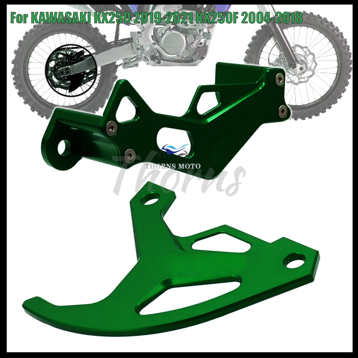 KX شعار الفرامل الخلفية الفرجار غطاء حماية لكاواساكي KX250 2019-2021 KX250F 2004-2018 KX450 2019-2021 KX450F 2006-2018