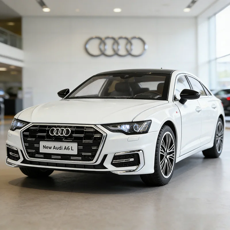 Nieuwe 1:24 AUDI A6 Legering Model Auto Speelgoed Diecasts Casting Pull Back Geluid en Licht Auto Speelgoed Voor Kinderen voertuig
