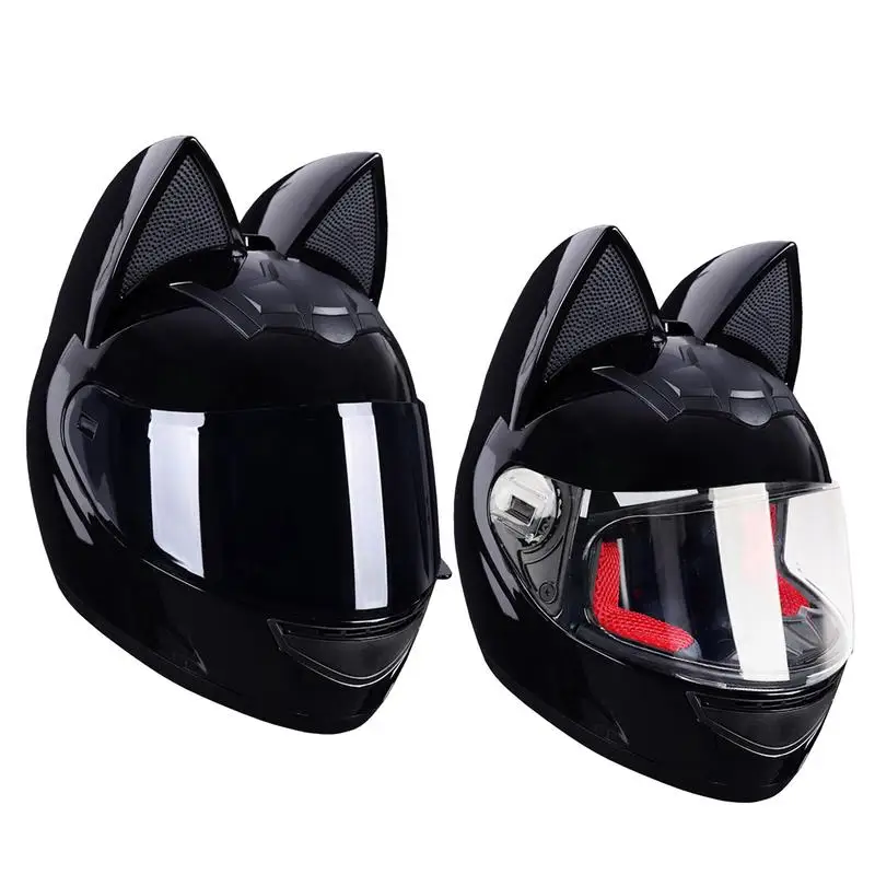 

Cat Ear Helmets Full Face Men and Women Moto Cute Decoration Outdoor Sport Suitable for All Seasons Motorcycle Equipment Parts