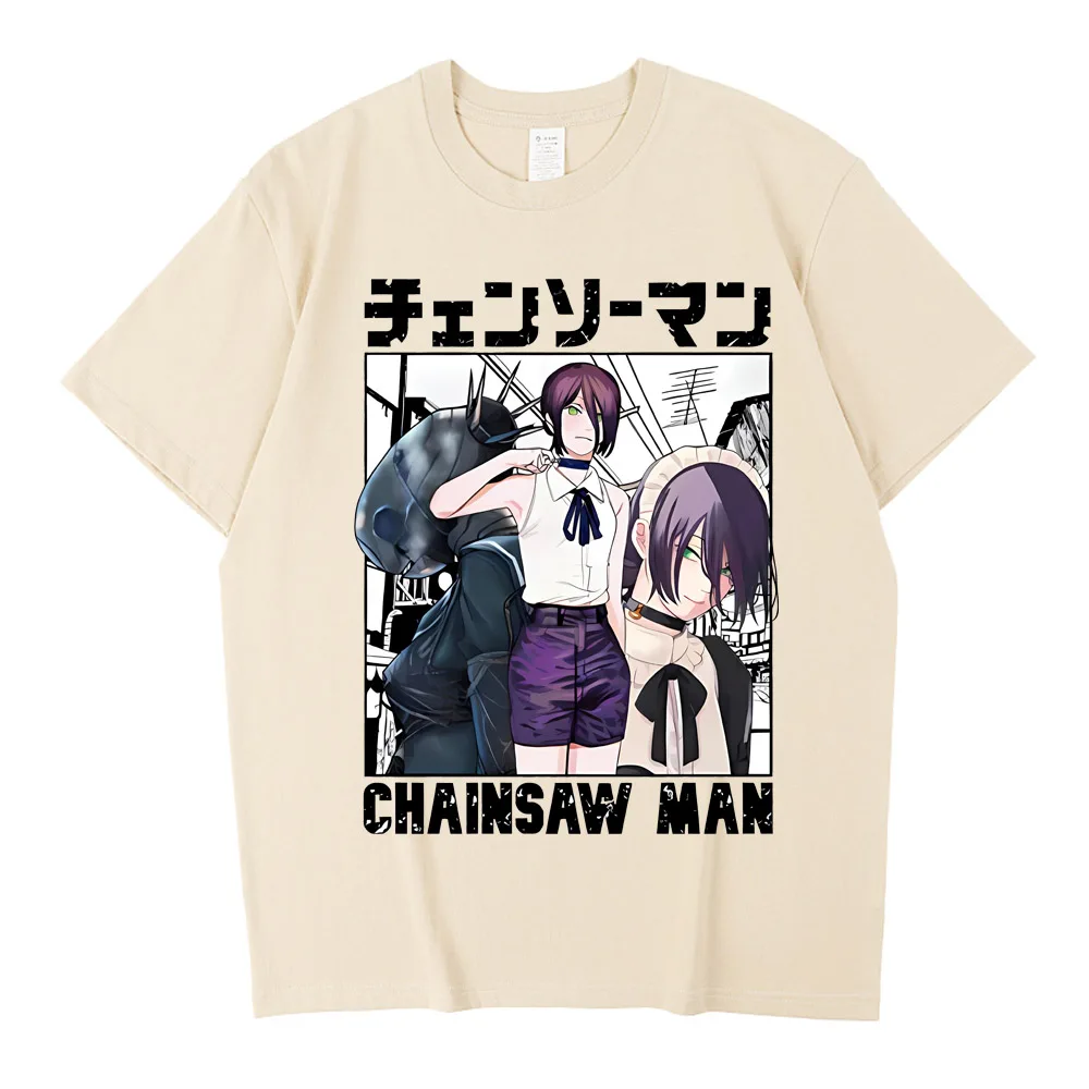 Anime Chainsaw Man Reze High Quality Cotton Shirt Teen University