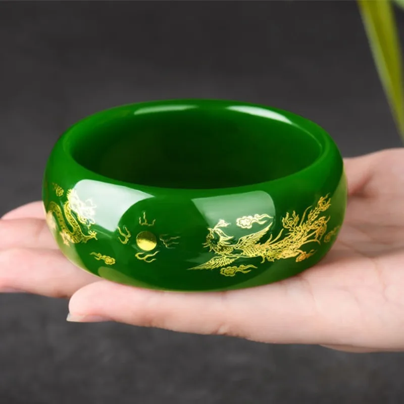 

Jasper Bracelet, Classic Retro Ethnic Style Jade Bracelet