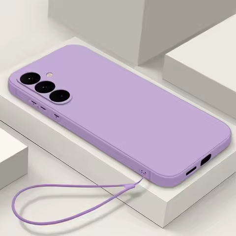 Silicone Lanyard Phone Case For Samsung Galaxy S25 S23 S24 Ultra S22 Plus S24 FE A55 A54 A53 A52 A35 A15 A25 A16 A56 Soft Cover