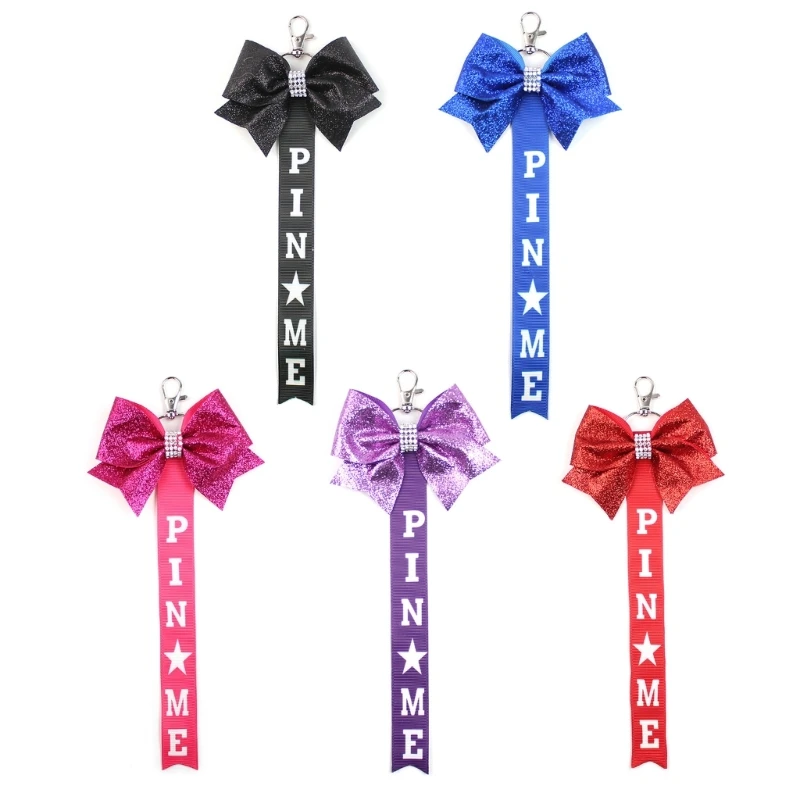 Y4QE Pack of 10 Cheerleading Spirit Bows Keychains Stylish Teen Girl Bag Accessories