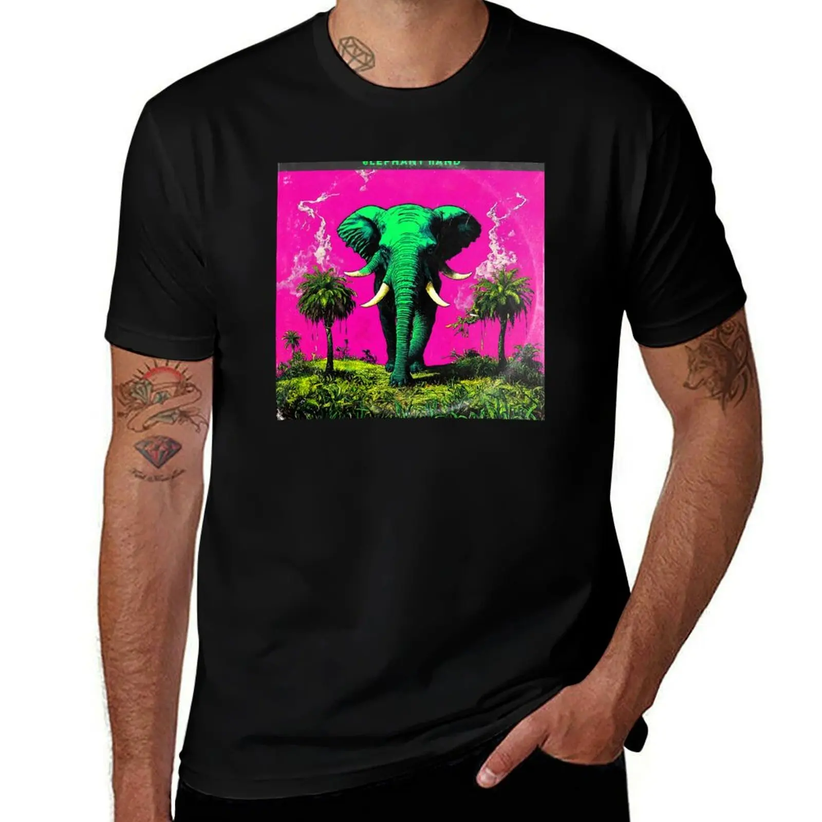 

100% t T-Shirt Merch eLEPHANT hAND man graphic t man shirts cotton for shirts Album