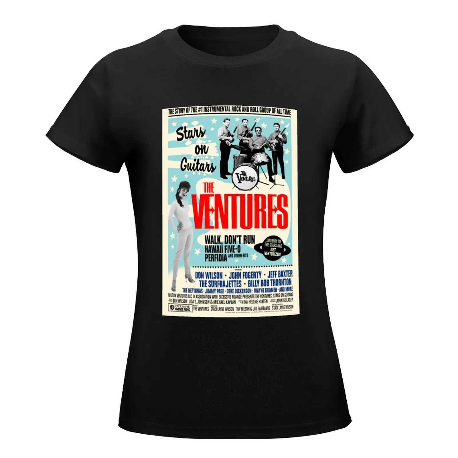 The Ventures Stars on Guitars Movie T-Shirt cute tops funny quick-drying plus sizes t-shirt dress for Women plus size