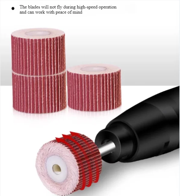 3mm Movable Handle Louver Wheel Grinding Head, Sandpaper Wheel Grinding And Polishing Wheel, Pneumatic Electric Grinding Head