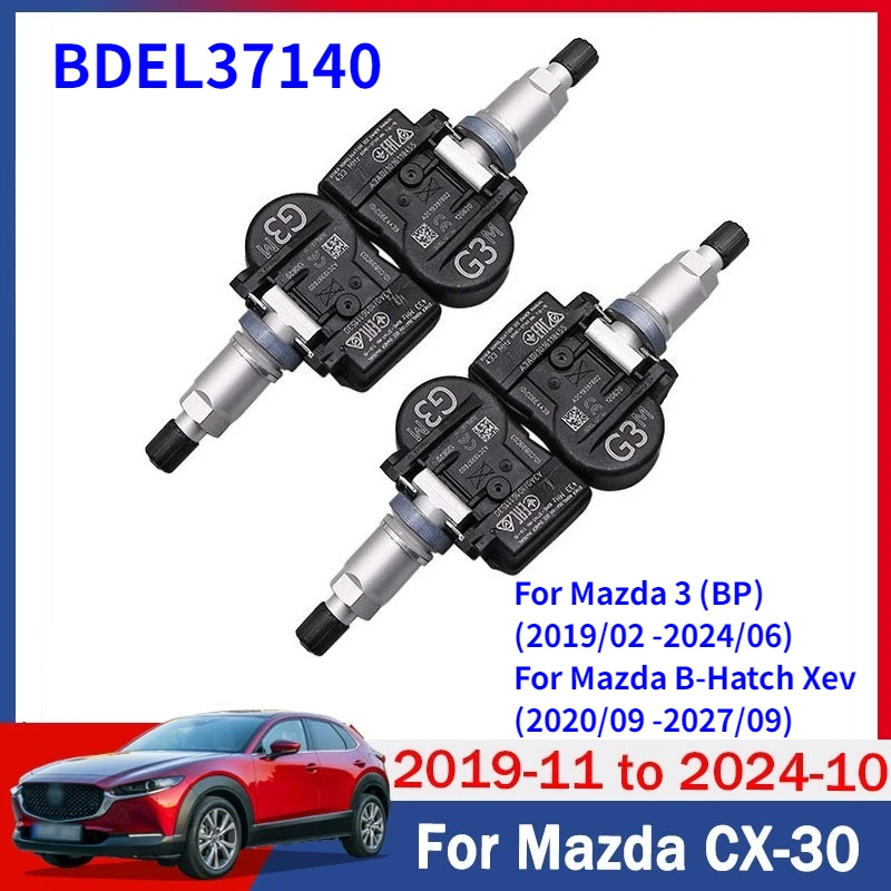 

BDEL-37-140 TPMS 4 шт. для Mazda CX-30 3 (BP) 2020-2024 B-Hatch Xev датчик системы контроля давления в шинах 433 МГц BDEL37140