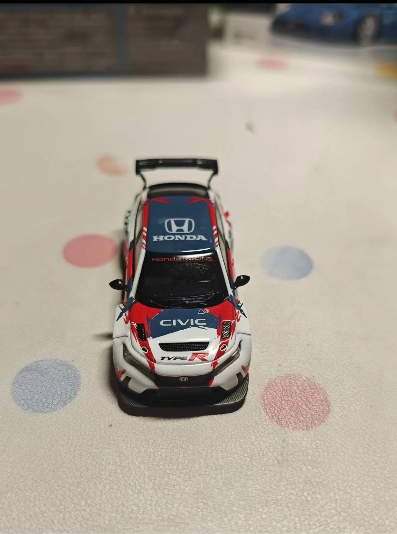POPRACE 1/64 Scale Honda Civic Type R TCR (FL5) S32-01 Metal Car Model