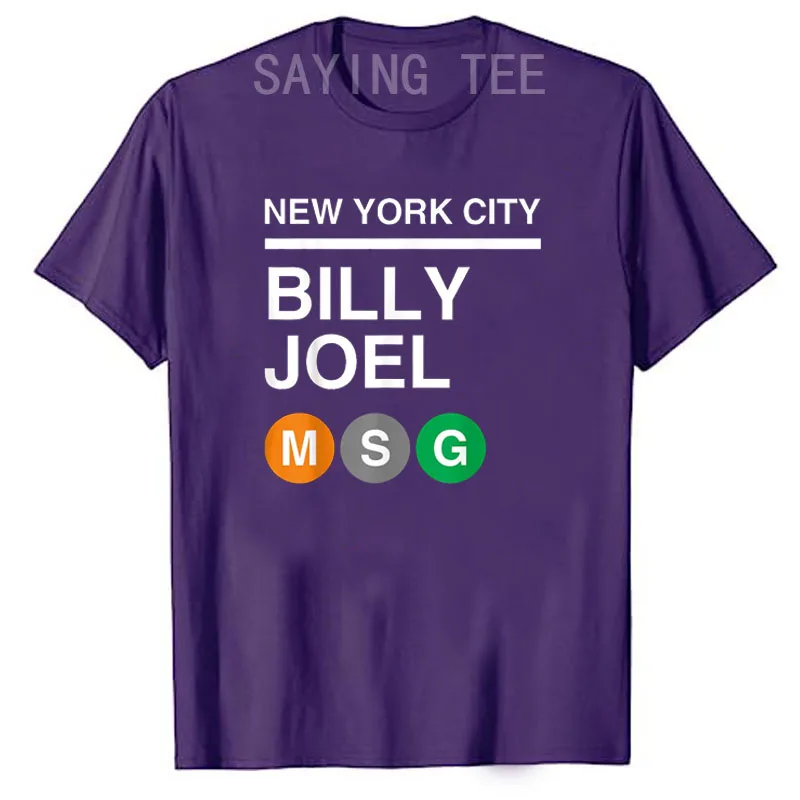 Billy Joel - MSG Subway T-Shirt Albums Set List Tee Graphic Tee Tops Retro Style Novelty Music Fans Apparel Short Sleeve Blouses
