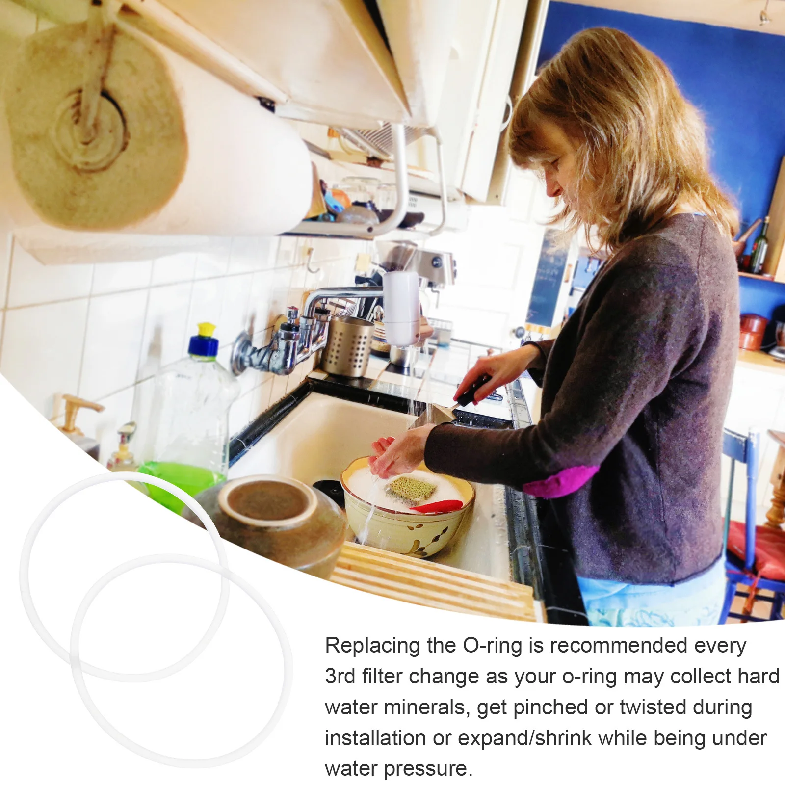 

10Pcs Silicone Seal Gaskets Water Filter Housing Replacement O-Rings Leak Proof Washer Filter Repair Kit Seal O-Ring