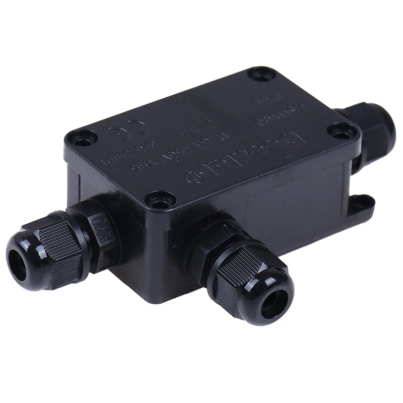 1PC 3Way IP66 Mini Outdoor Waterproof Junction Box One In Two Out Waterproof Box Plastic Waterproof Cable Connector Junction Box