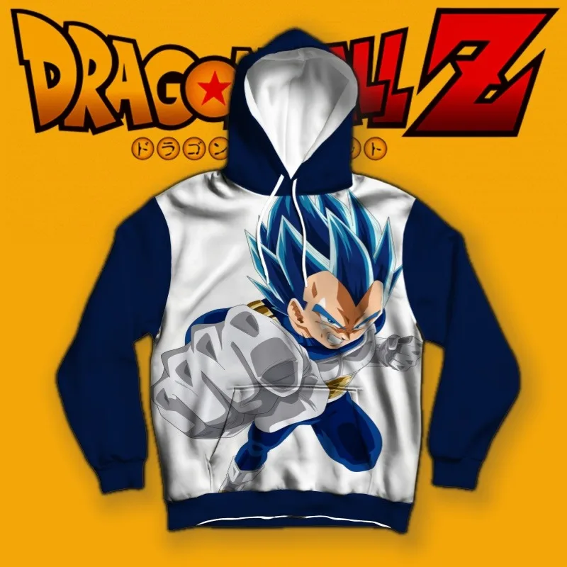 

Толстовка с капюшоном Dragon Ball Super Saiyan Blue Vegeta in Action, уникальный динамический дизайн, культовый персонаж, яркий контраст цвета для фанатов