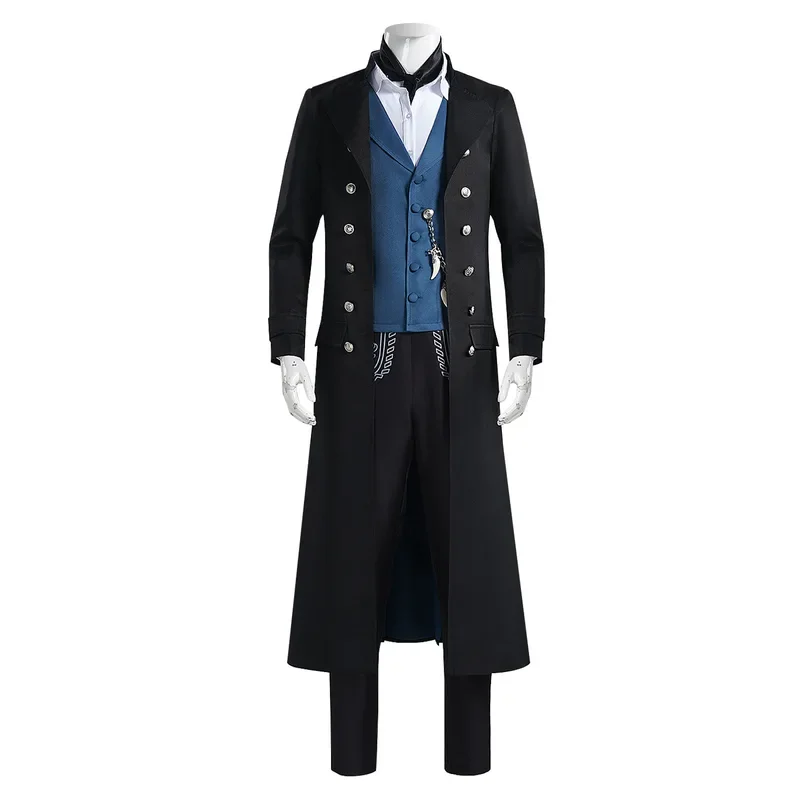 

FC6Gellert Grindelwald Cosplay Fantastic Beasts Gellert Grindelwald Cosplay Trench Coat Halloween Costume Full Set Adult Ha@FC8！
