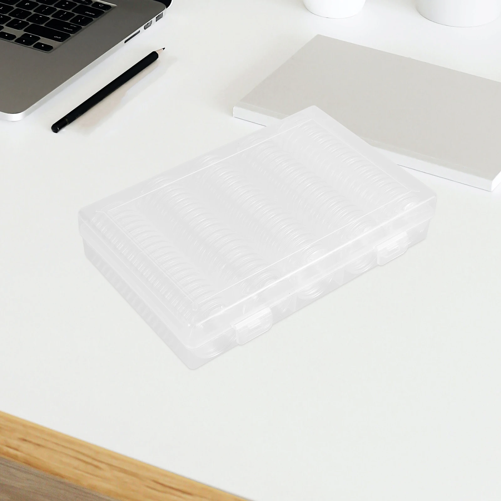 

100pcs Collection Box Storage Capsules 27mm Thickened Plastic Case ganizer Holders for Commemorative