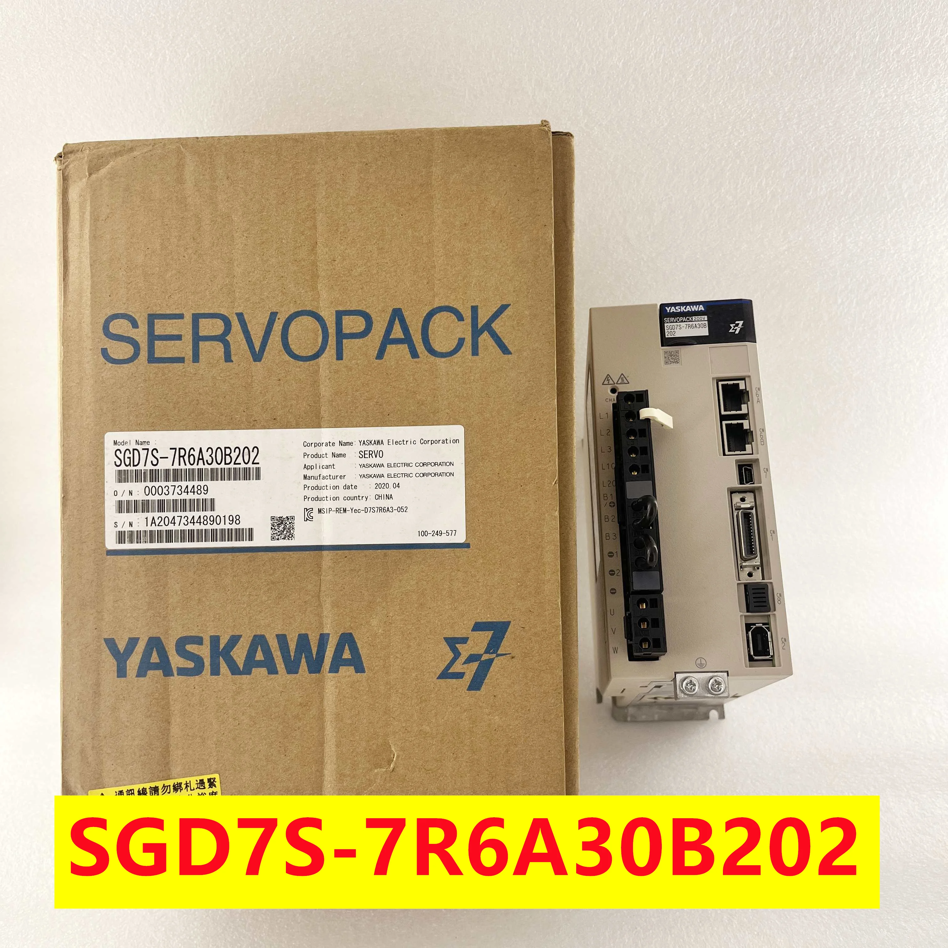 

SGD7S-7R6A30B202 Yaskawa servo drive SGD7S-5R5A00B202/5R5A10A/5R5A10A002/5R5A20A/5R5A30A warranty 1 year Yaskawa drive