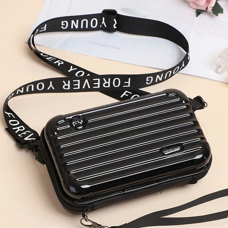 Fashion Women PC Shoulder Bag Mini Suitcase Crossbody Bags Hard Shell Clutch Travel Storage Case Cosmetic Wash Bag Purse Handbag