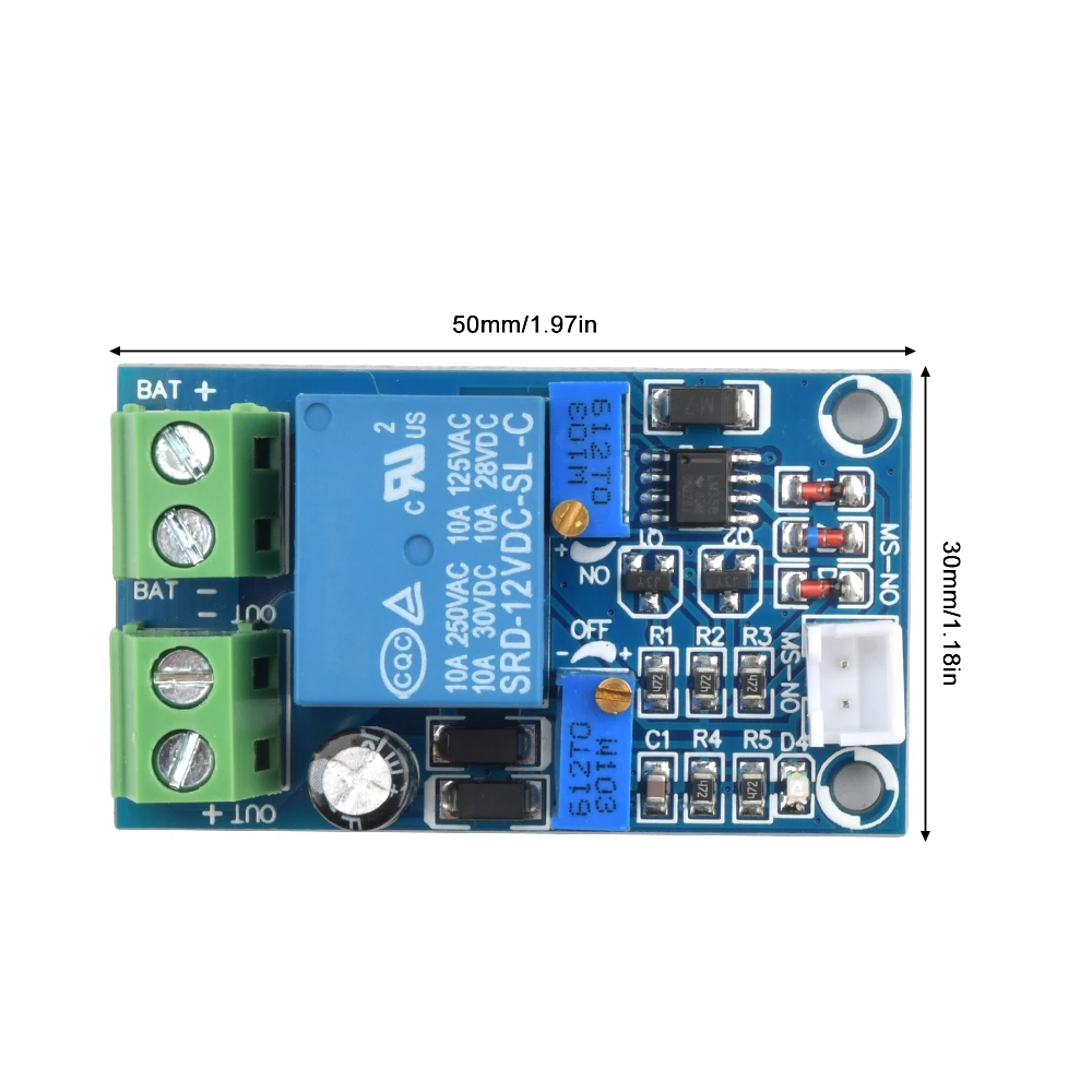 12V battery undervoltage automatic recovery module parameter adjustable lithium battery battery load protector board