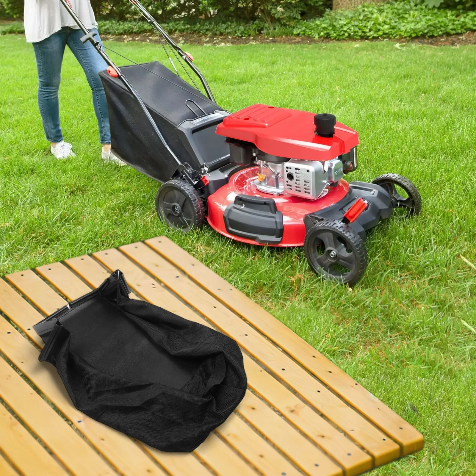 Effizientes Mähen von Rasenmäherbeuteln, Gartenwartung, Rasenpflege, Rasenmäherteile, zuverlässige Leistung, robuste Materialien