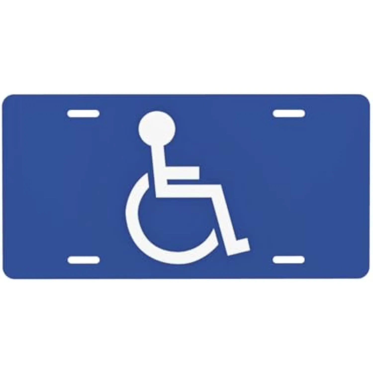 Disability Accessibility Symbol License Plate Premium Aluminum Waterproof Wheelchair Car Decor